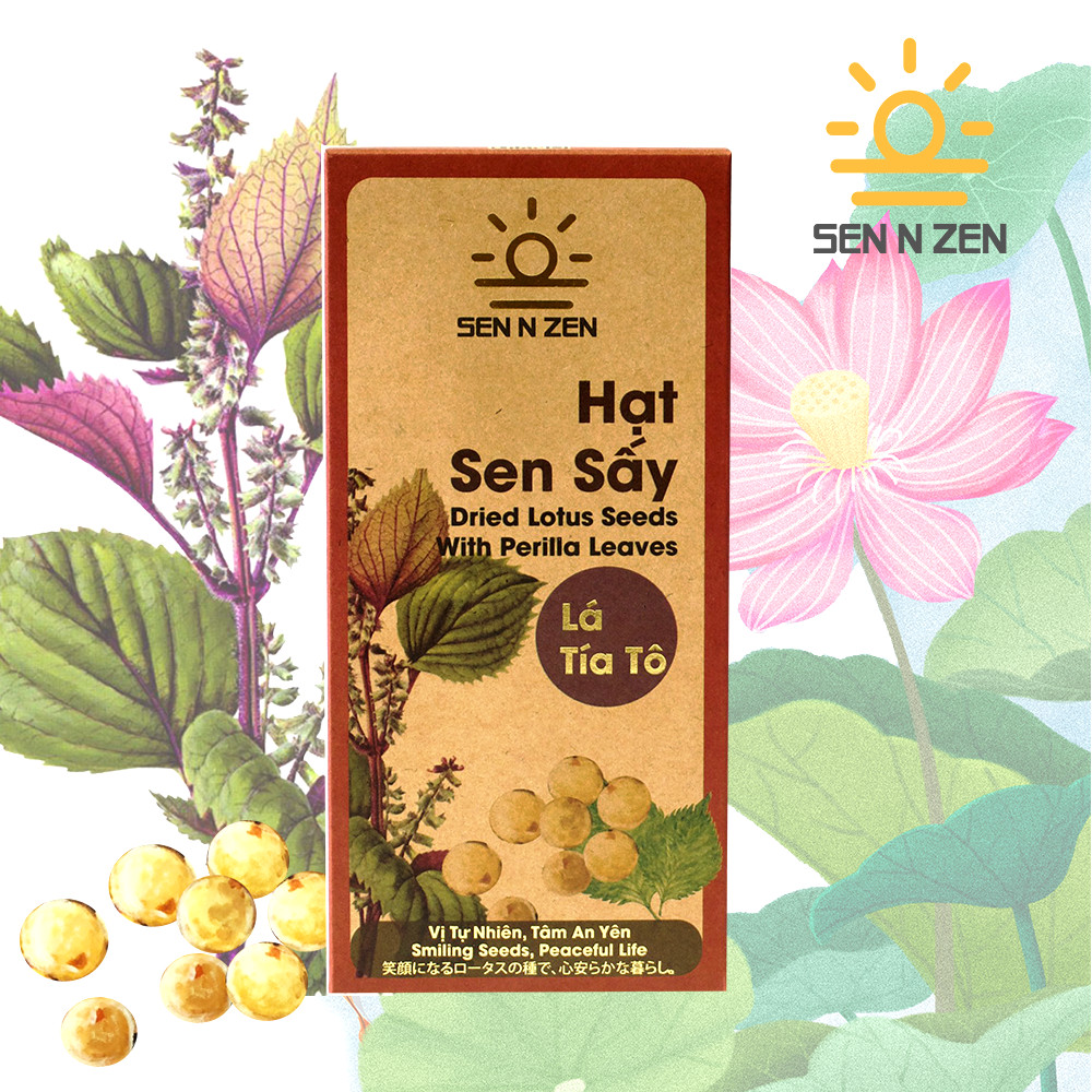 Combo 5 hộp sen sấy phủ vị 40g Nam Xanh ( lá tía tô, dừa mật ong, nghệ mật ong, gấc mật ong, gừng mật ong)