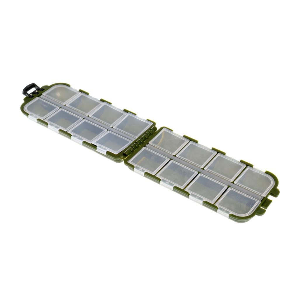 Waterproof Fishing Lures Baits Tackle Storage Box Case with 16 Compartments
