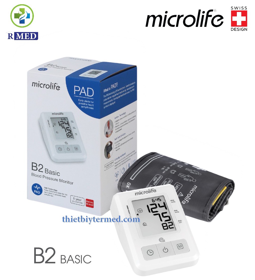 Microlife B2 Basic - Máy đo huyết áp bắp tay