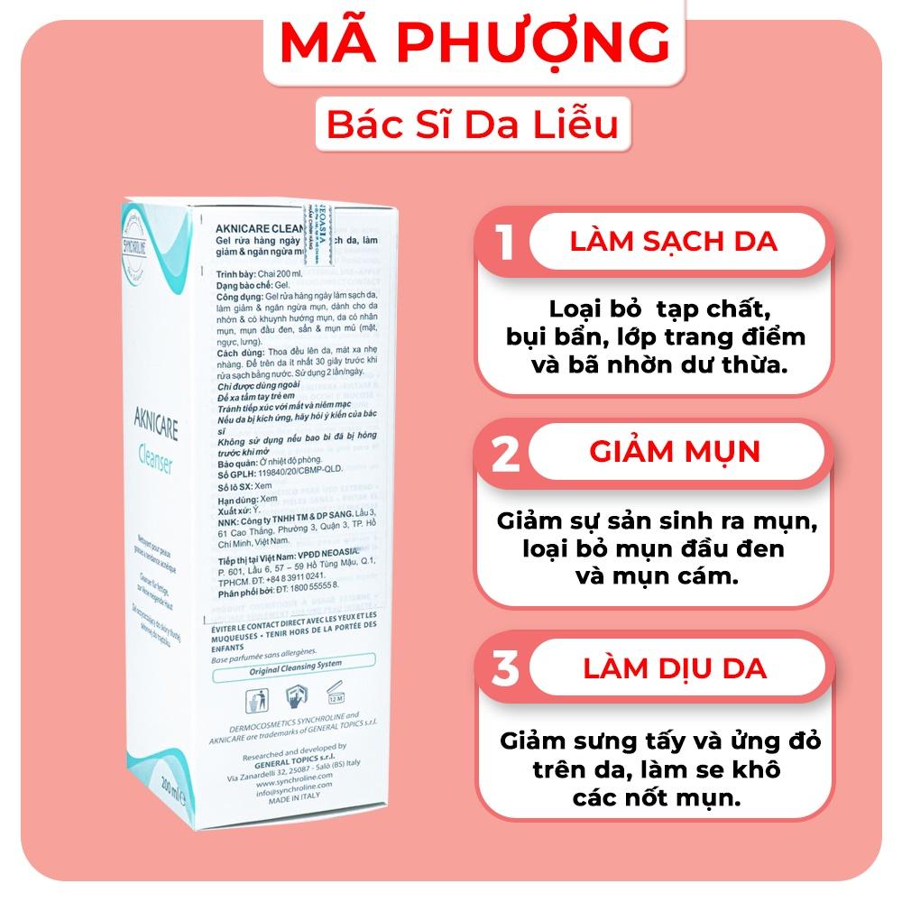 Sữa rửa mặt Aknicare cho da dầu mụn, kiềm dầu, giảm viêm 200ml