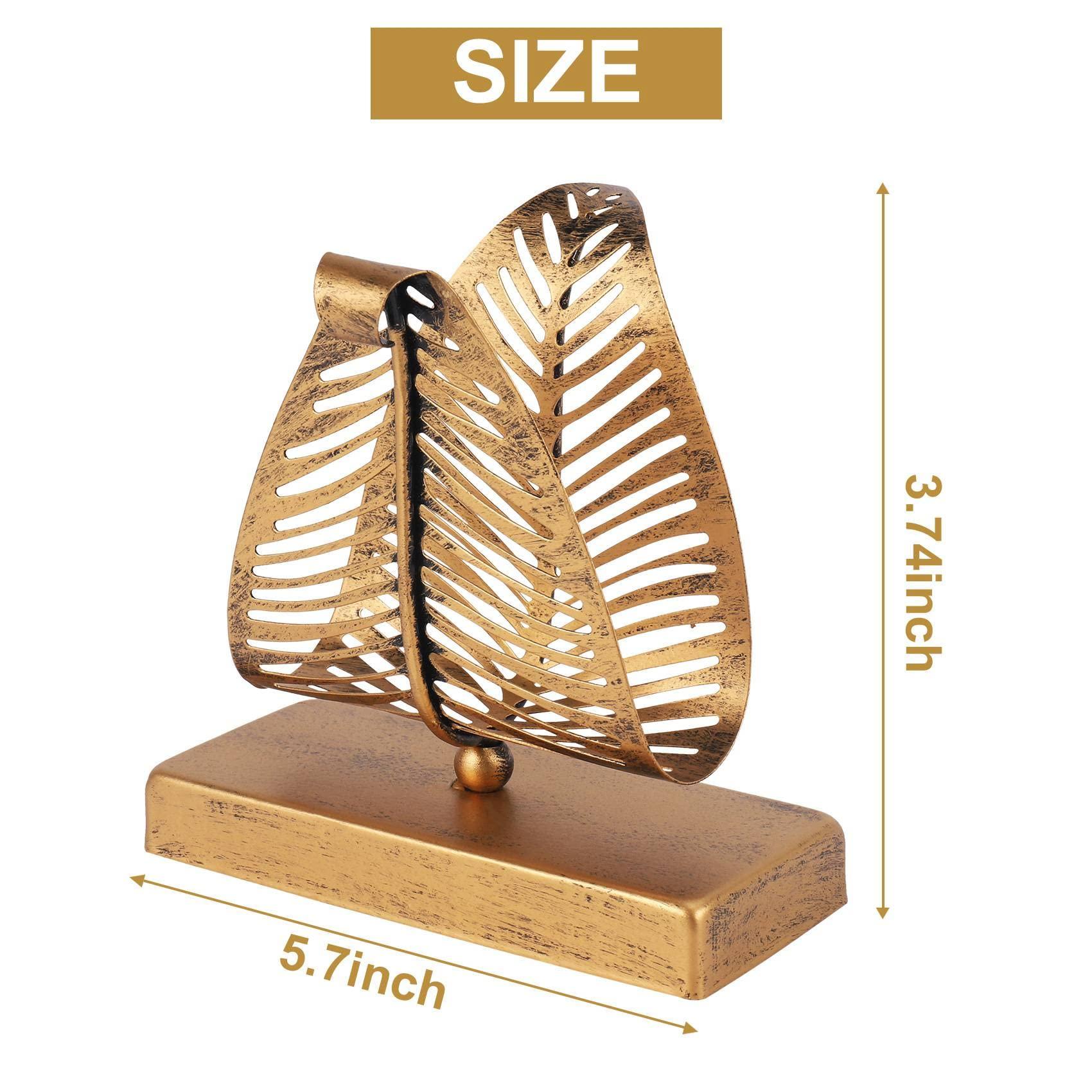 Chủ sở hữu khăn ăn hiện đại miễn phí với thiết kế lá, bộ phân phối khăn giấy Khung máy tính để bàn, hộp lưu trữ cho nhà hàng/bữa tiệc/nhà bếp