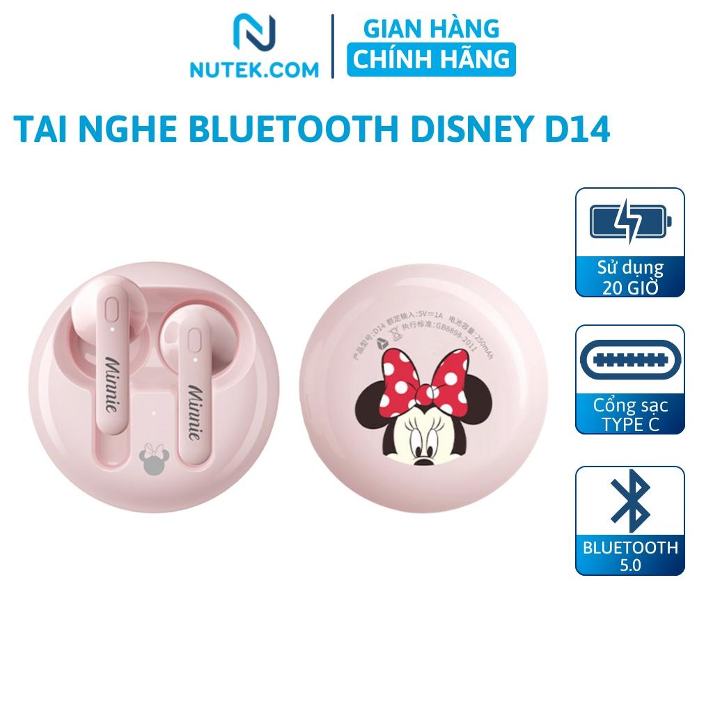 Tai nghe không dây Disney D14, tai nghe bluetooth 5.0 chất lượng âm thanh trung thực, thiết kế nhỏ gọn, êm tai