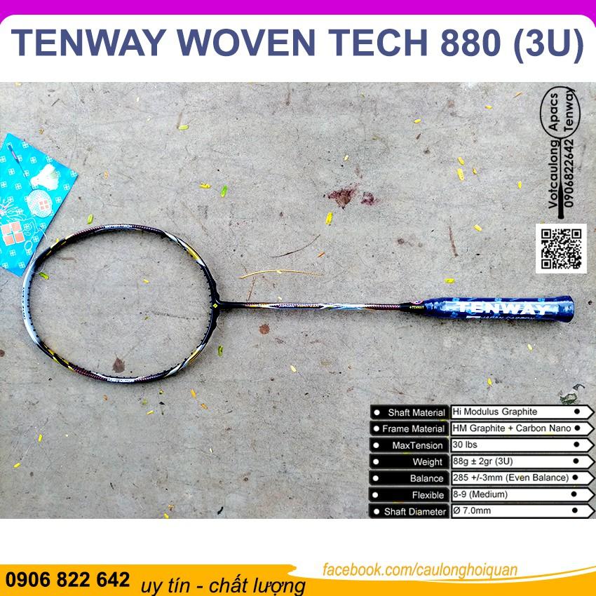 Vợt cầu lông Tenway Woven Tech 880 | Công nghệ đan sợi nano tiên tiến, gia tặng độ bền, trợ lực đập cầu