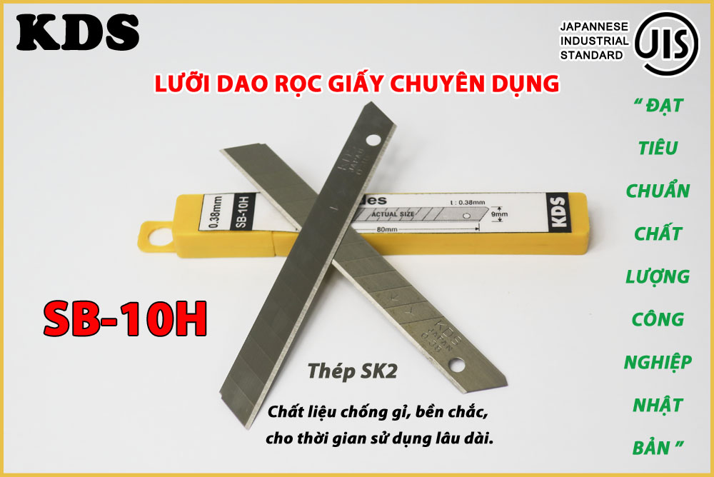 LƯỠI DAO RỌC GIẤY 9mm KDS SB-10H