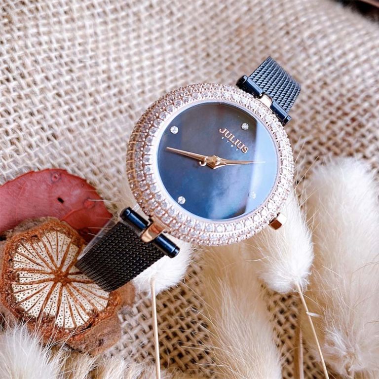 Đồng Hồ Nữ JS-041C Kính Sapphire Julius Star Hàn Quốc Dây Thép