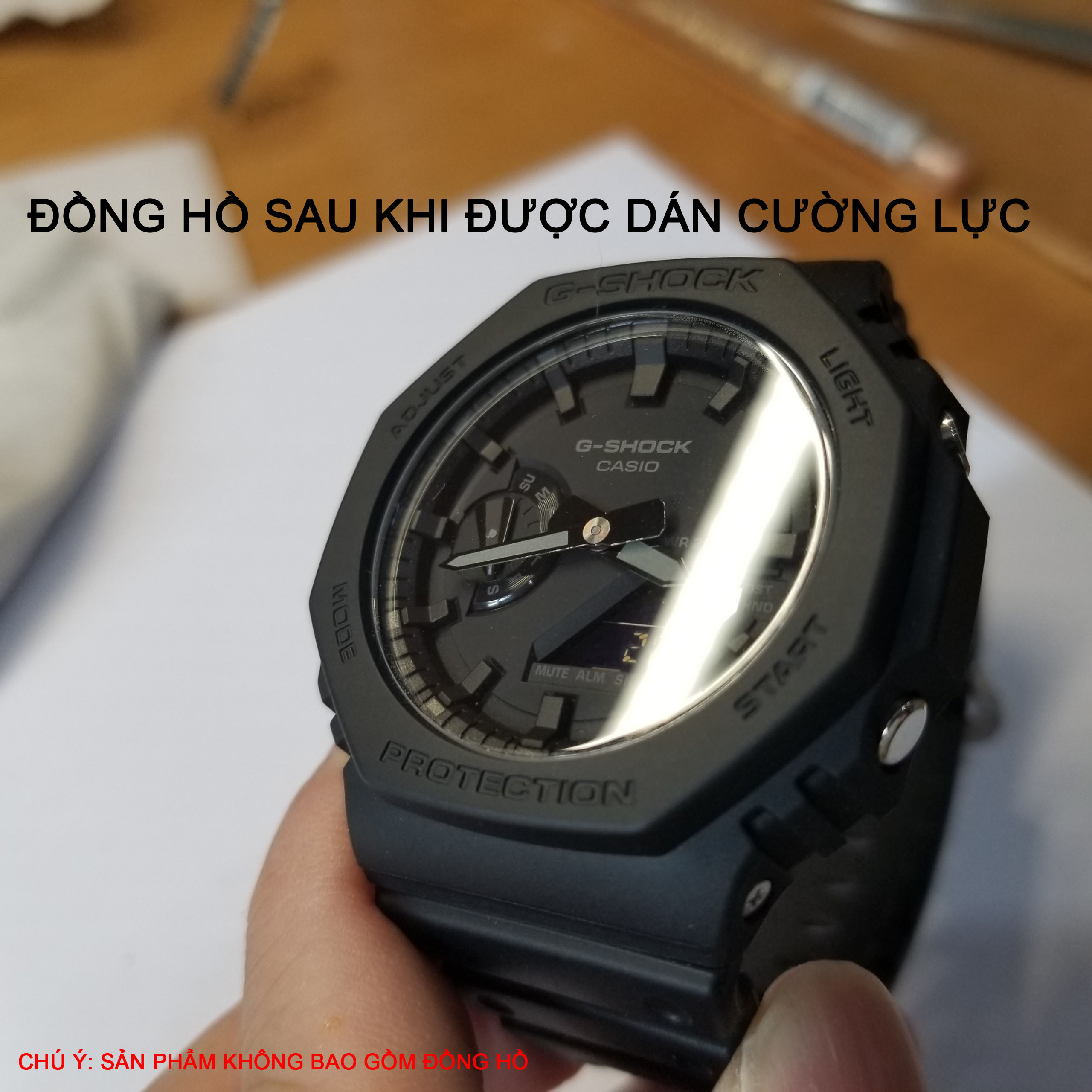 Kính Cường Lực bảo vệ màn hình dành cho đồng hồ hãng CASIO G-Shock GA-2100 - Hàng nhập khẩu