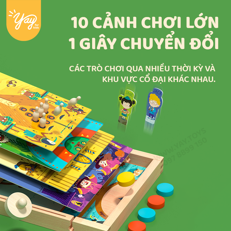 Bộ Cờ Búng 10 Trong 1 Cho Bé 3+ - Mideer