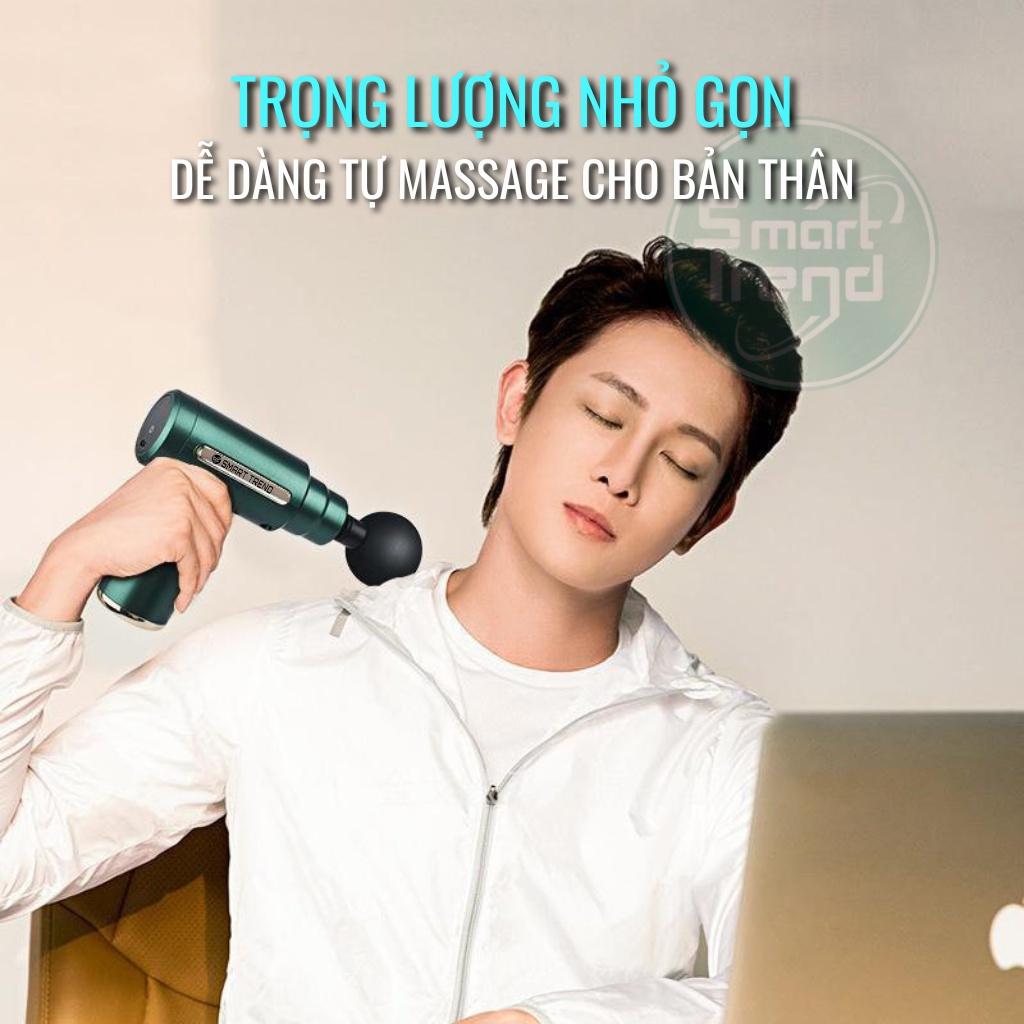 Máy massage cầm tay mini đấm lưng mát xa trị liệu cổ vai gáy 4 đầu 6 chế độ MSCB