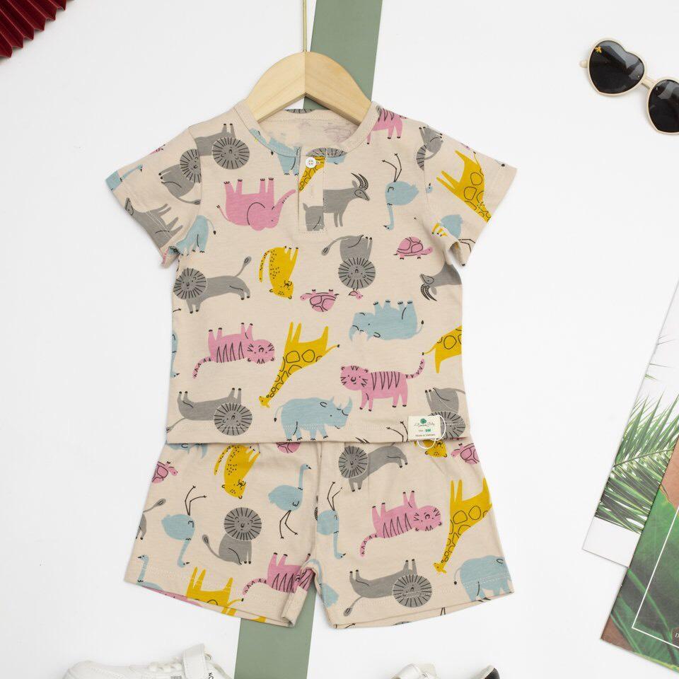 Bộ Sơ Sinh 2 Cúc Ngắn Tay Bé Gái BSS2302 Thương Hiệu Litibaby Size 9M-36M,Từ 7-15kg