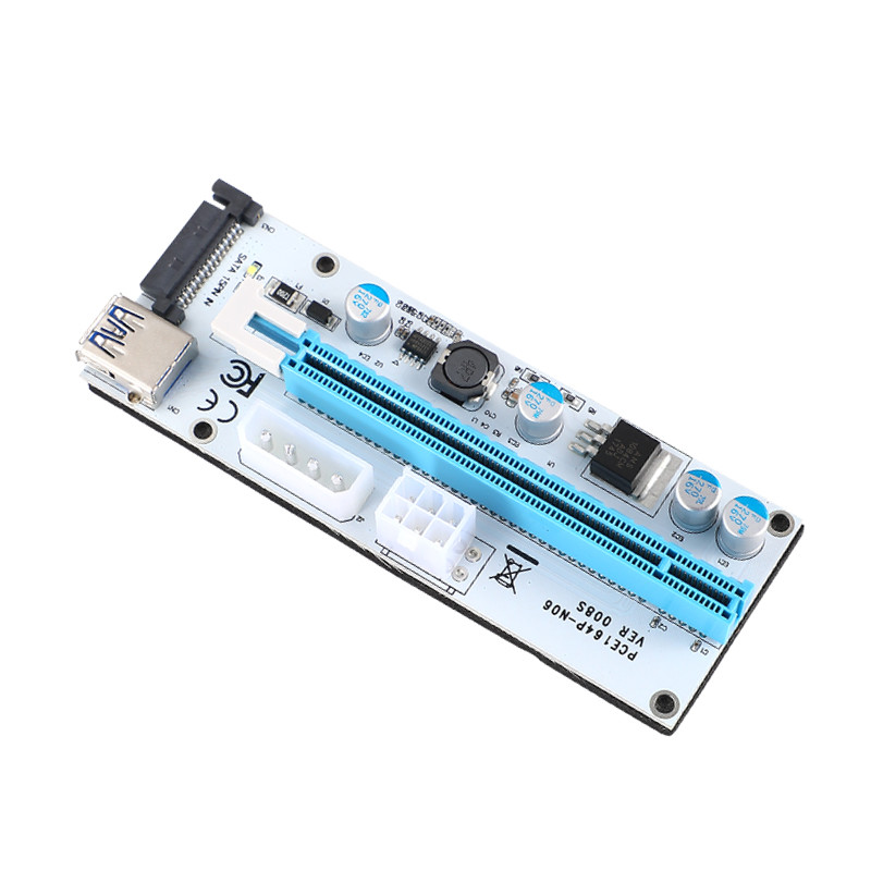 Dây riser PCI express 1X to 16X- USB 3.0 4pin 6pin version 8S D00-234