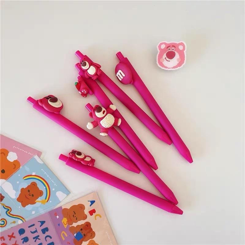 Set 7 chiếc bút đính hình gấu dâu lotso dễ thương