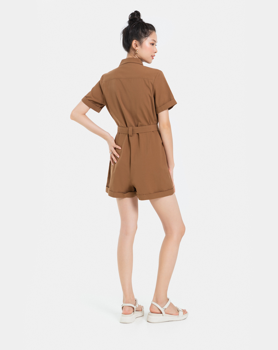 Jumpsuit Thời Trang JUNO Dáng Ngắn Túi Hộp JNJUM003