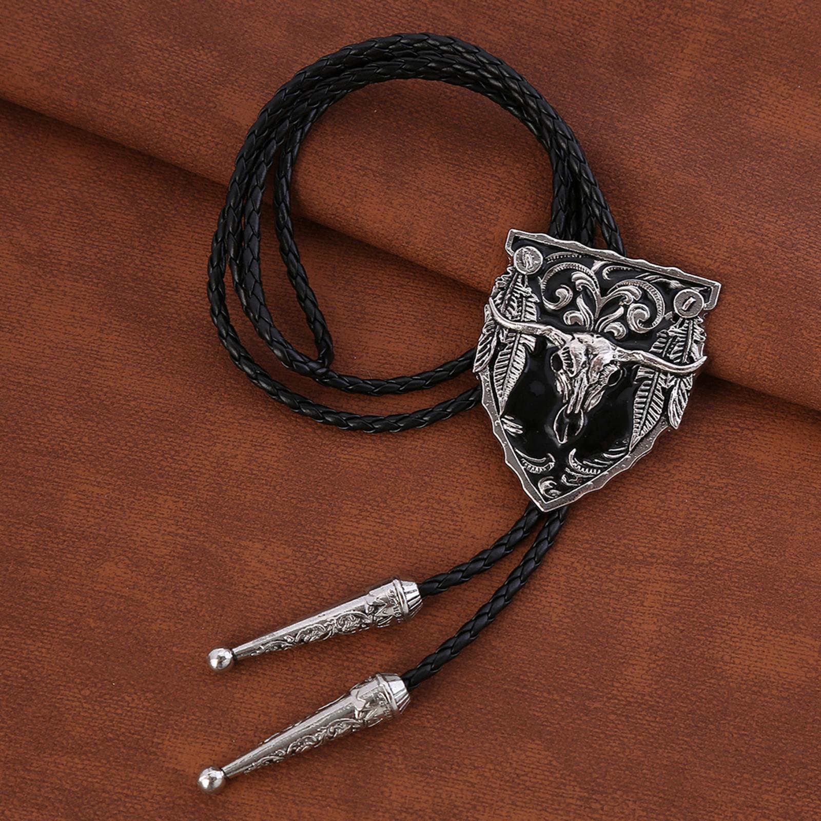 Mens Bolo Tie Necklace Pendant Fancy Charm Jewelry Fashion Accessory