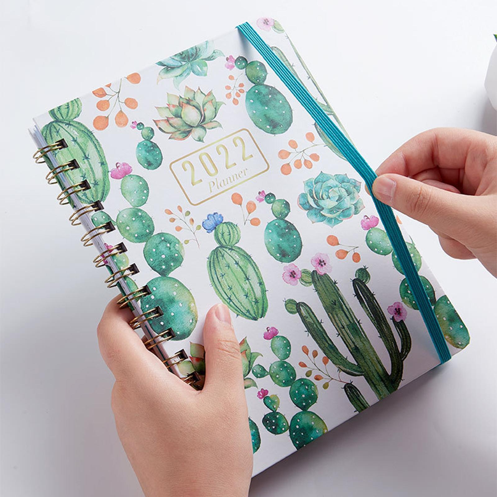 2022 Agenda Spiral Organizer Notebook Daily Monthly Yearly Agenda Diary for School Stationry