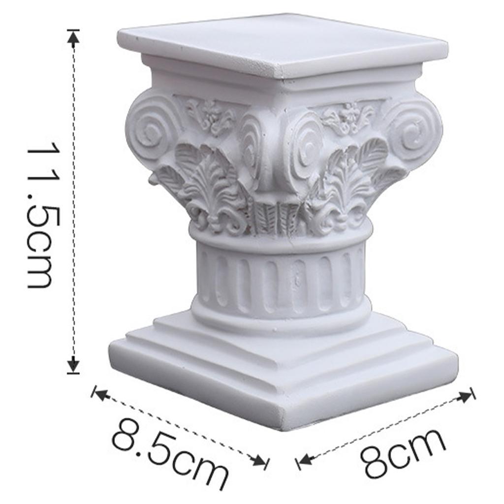 Roman Pillar Statue Resin Pedestal Stand Figurine Table Party Kitchen Decor
