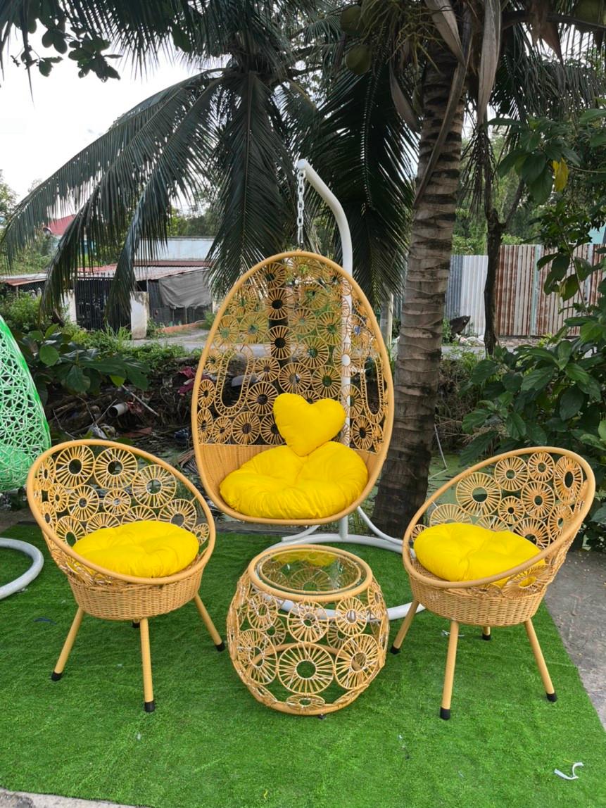 Xích đu kiểu mới giá rẻ nhiều màu kiểu đồng tiền