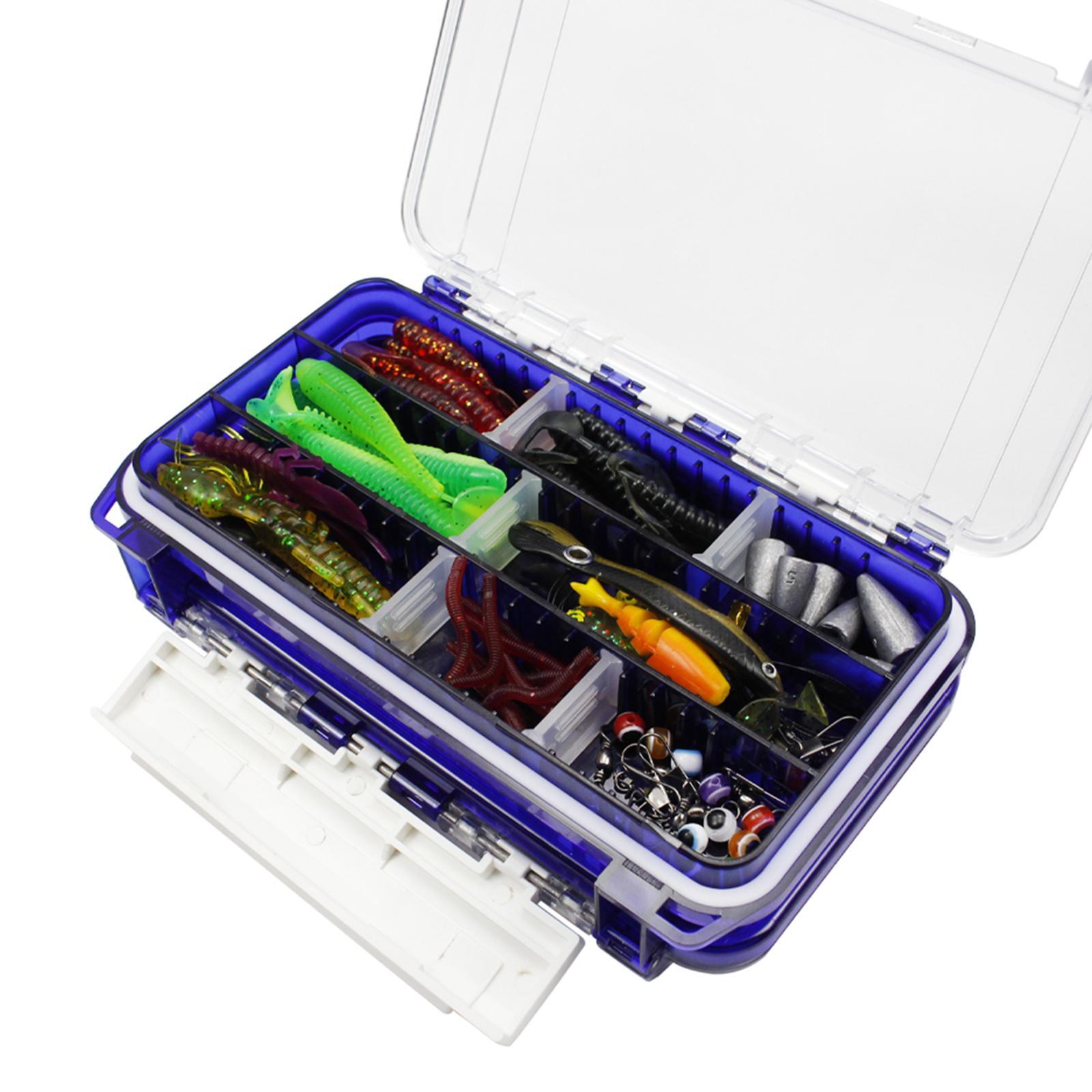 Fishing Tackle Box Fishing Storage Box Hooks Fishing Accessory Waterproof Organizing Tackle Storage Tray Tool Double Sided Fishing Tools Box