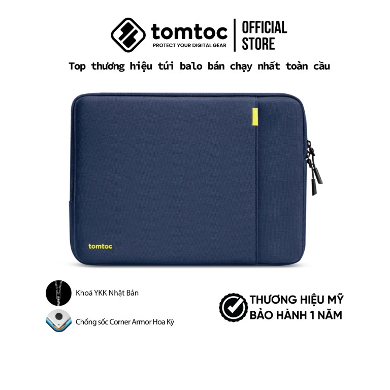 Túi chống sốc Tomtoc Protective 360 Gen 2 cho Macbook Air/Pro 13/ Pro 14/ Pro 16 và Laptop - Hàng chính hãng
