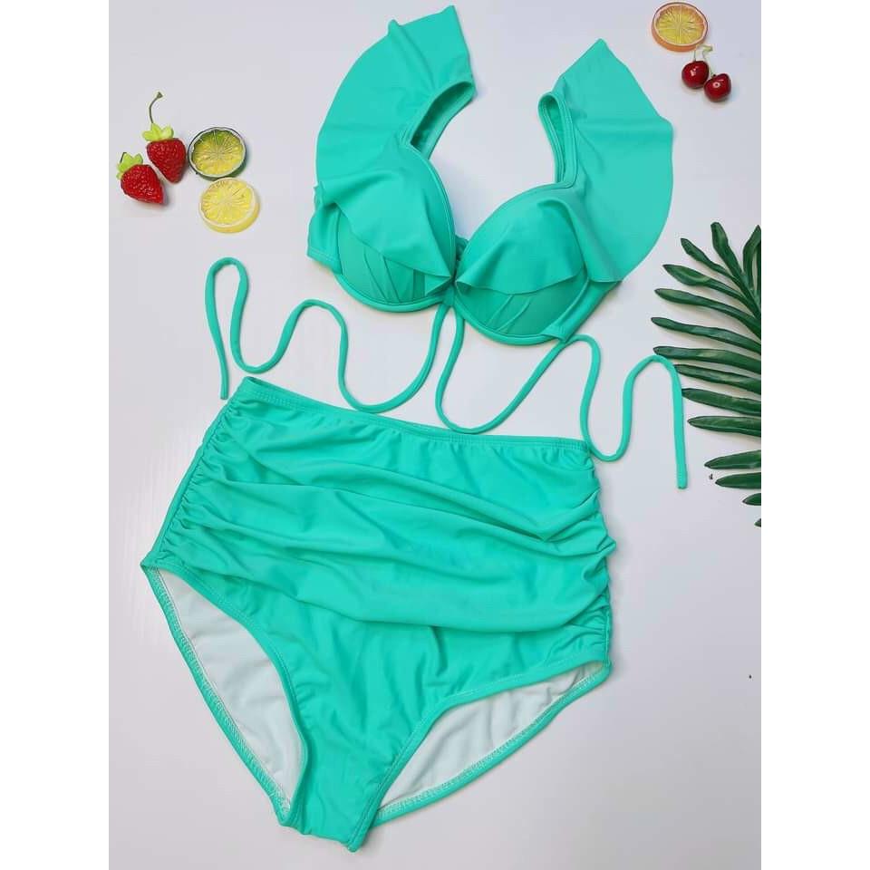 Bikini 2 Mảnh Cánh Tiên Quần Cạp Cao Che Bụng