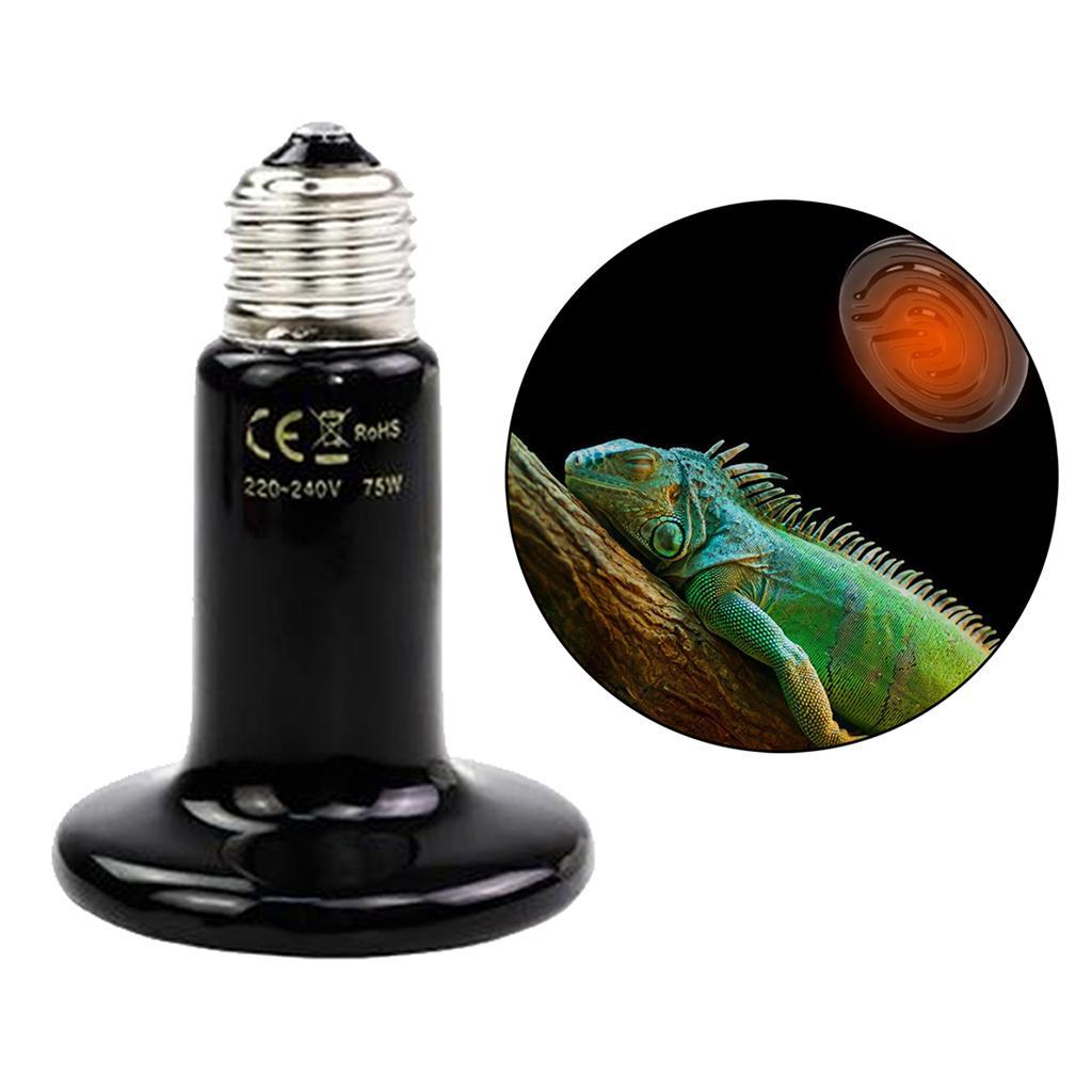 E27 Reptile Heating Lamp Bulb 25-200W Ceramic Heater