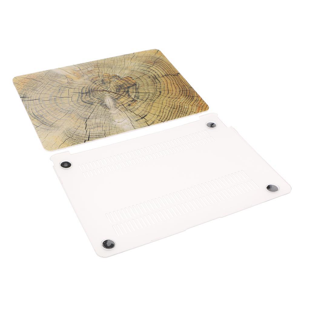 Plastic Hard Cover Case Protector Shell Wood Grain Shape for Macbook Air 13"