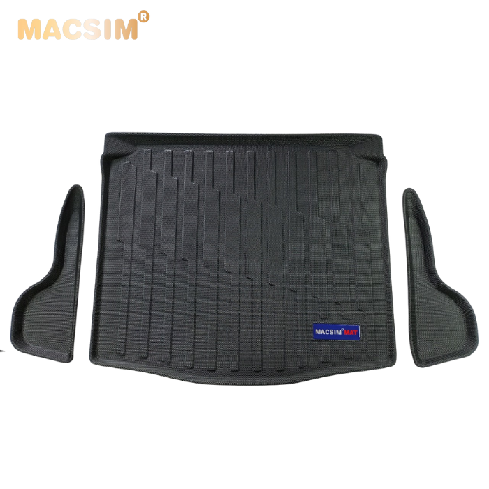 Thảm lót cốp xe ô tô Toyota Cross nhãn hiệu Macsim chất liệu TPV cao cấp màu đen nhám.