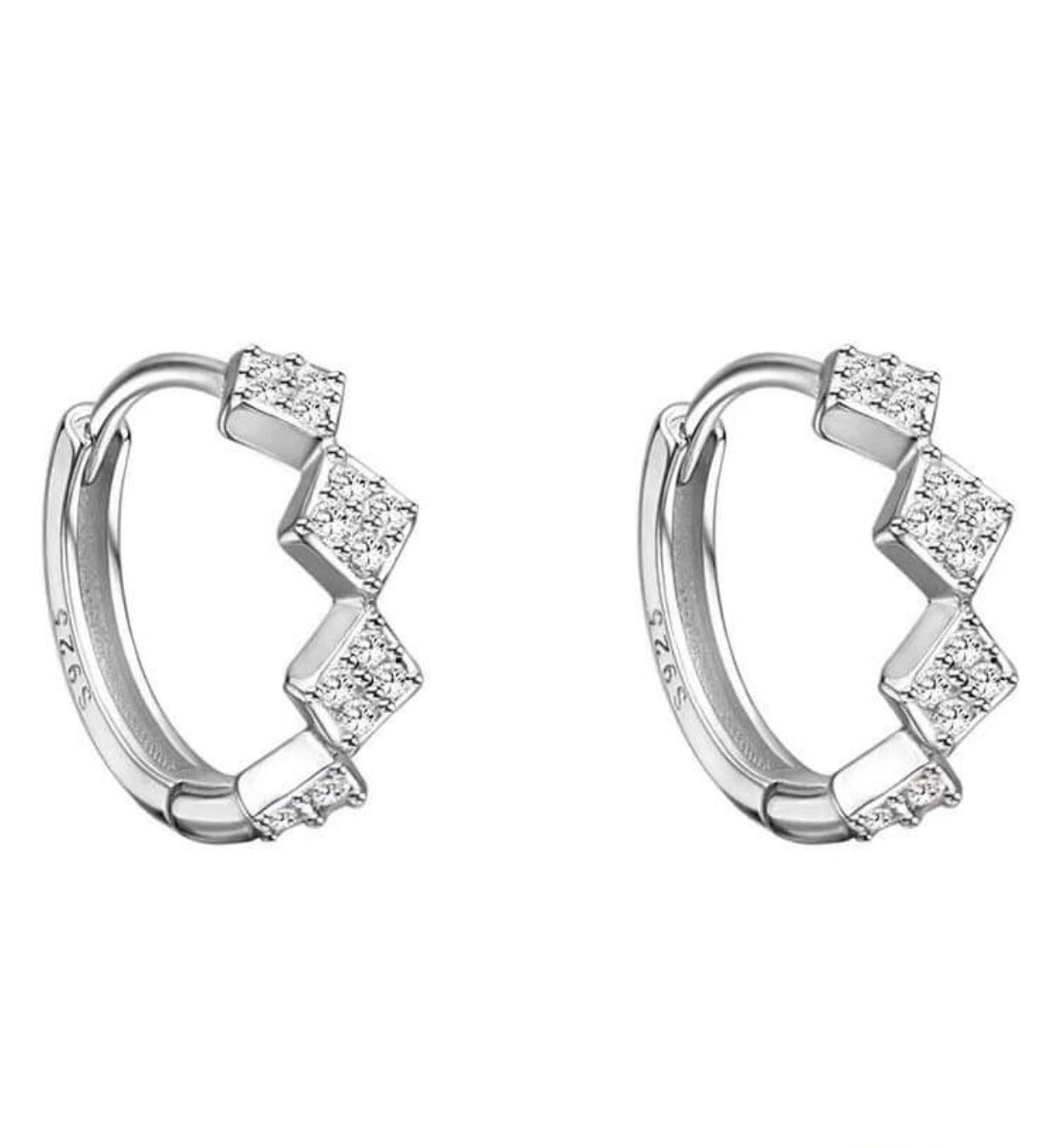 Bông tai bạc khuyên tròn chất liệu bạc s925 MS55b