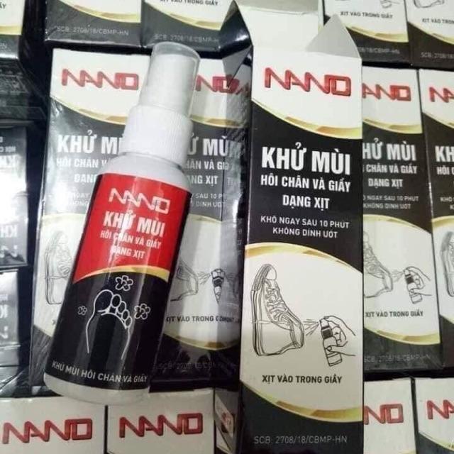 Xịt khử mùi hôi chân, hôi giày nano hiệu quả