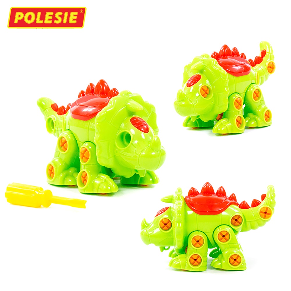 Bộ Đồ Chơi Lắp Ráp Khủng Long 3 Sừng Triceratops 32 chi tiết, Đồ Chơi Giáo Dục, An Toàn, Phát Triển Tư Duy Sáng Tạo Cho Bé - Polesie Toys 76717