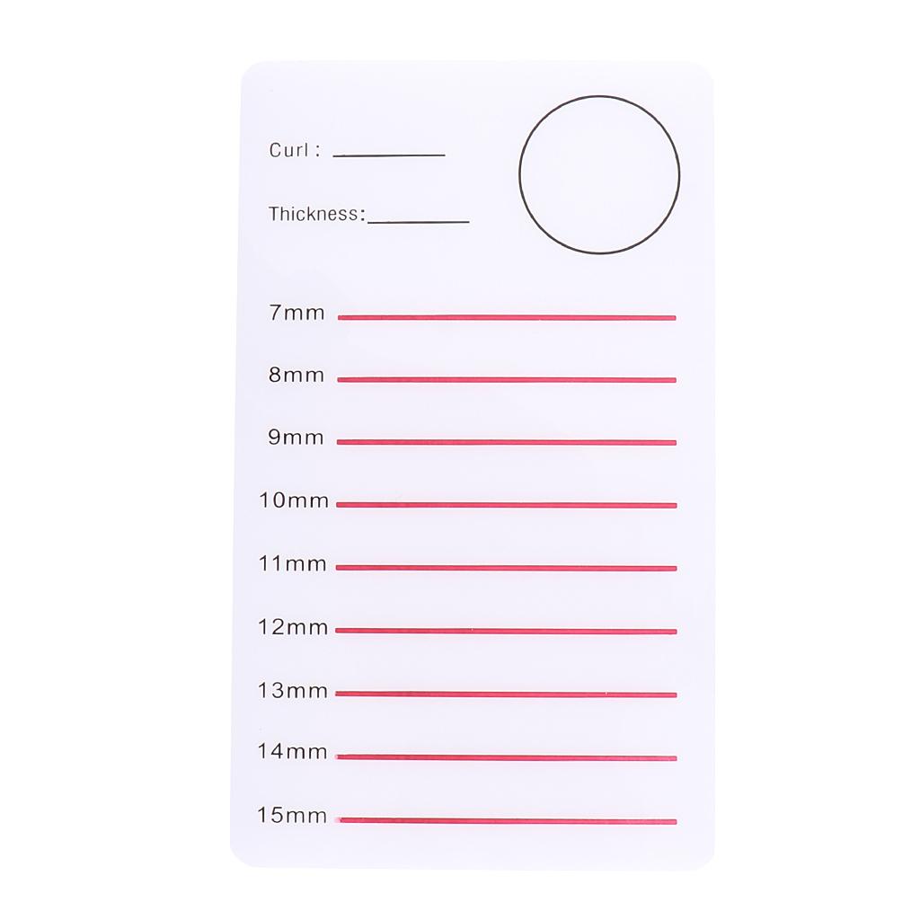 Pro Eyelashes Extension Pallet/Eye Lashes Handy Board Handheld Tray Tool Holder with 7-15 mm Scale
