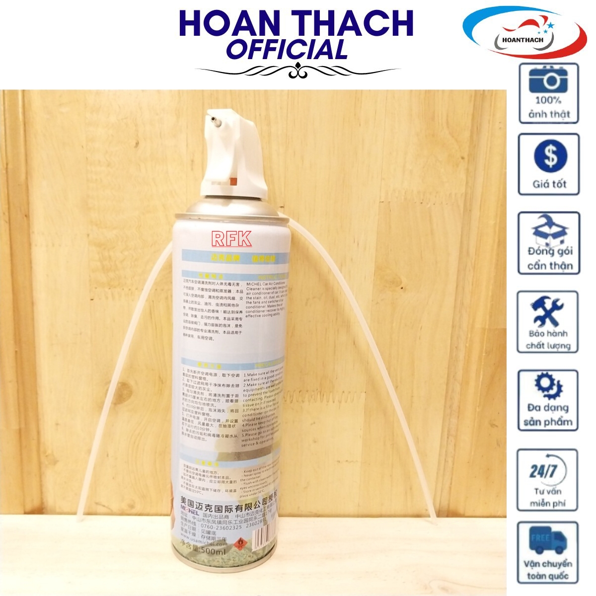 Chai Vệ Sinh Điều Hòa Michel Air Conditioner Clear Dùng cho mọi dòng xe HOANTHACH SP019554