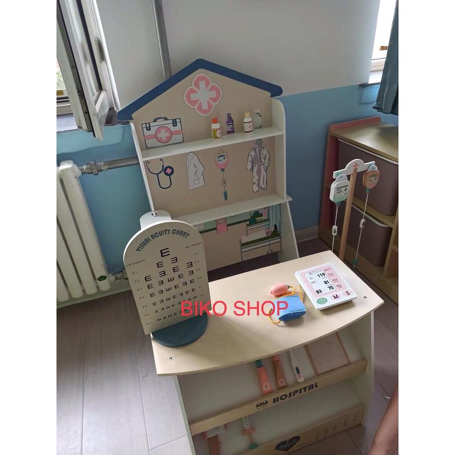 Phòng khám đồ chơi gỗ cho bé cao 101cm