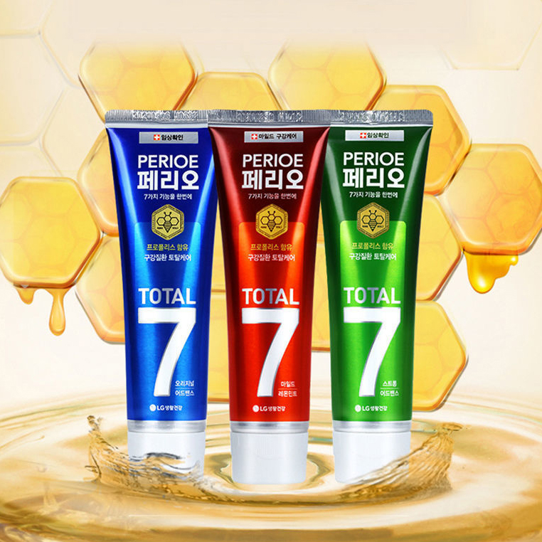 Kem đánh răng bạc hà tinh khiết Perioe Total 7 Intense Hàn Quốc 120g