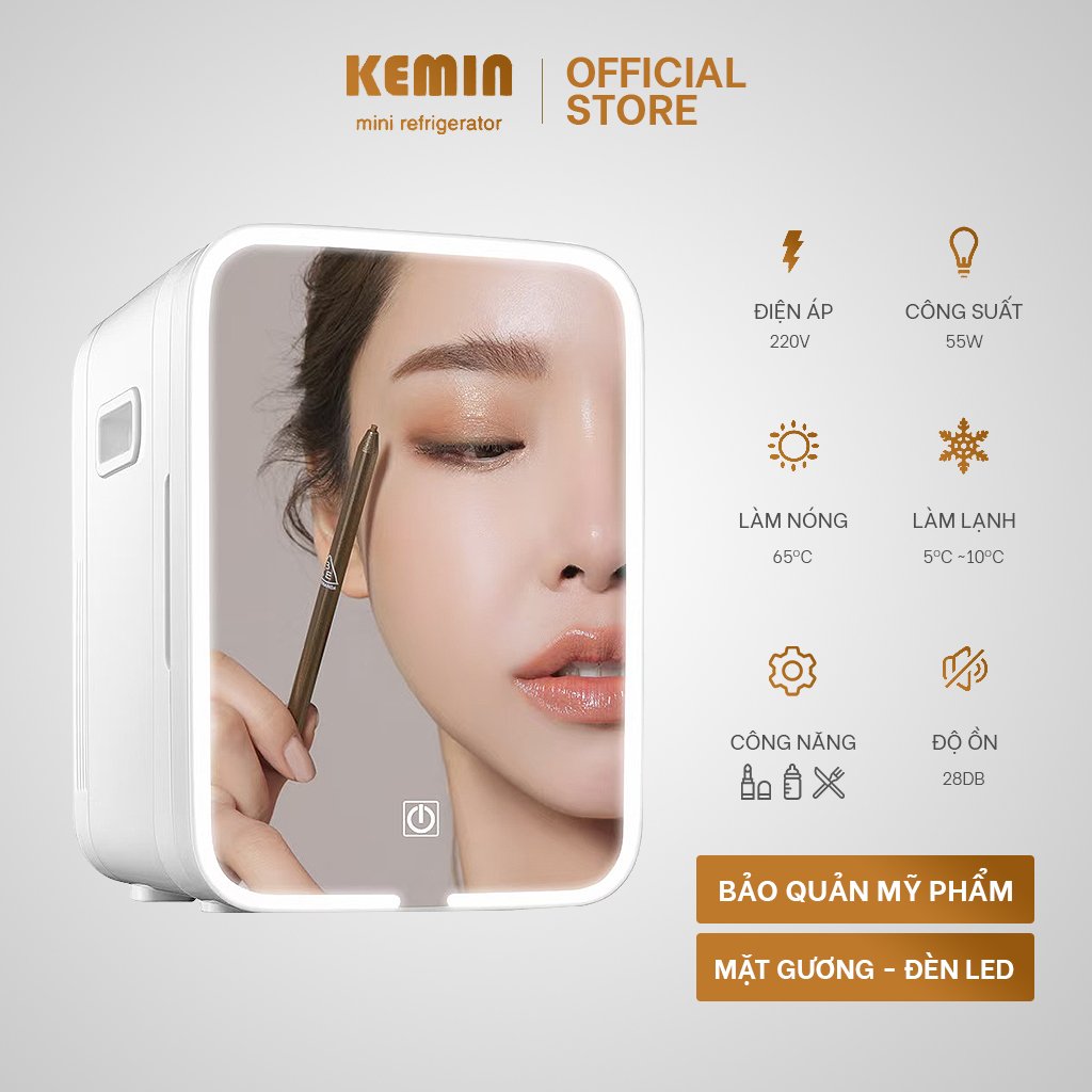 Tủ Lạnh Mini Kemin Chính Hãng 10L - Mặt Gương