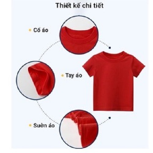 Áo thun trơn trẻ em ️️️ NHIỀU MÀU ️️️ áo phông trơn bé trai và bé gái chất cotton co giãn 4 chiều loại 1