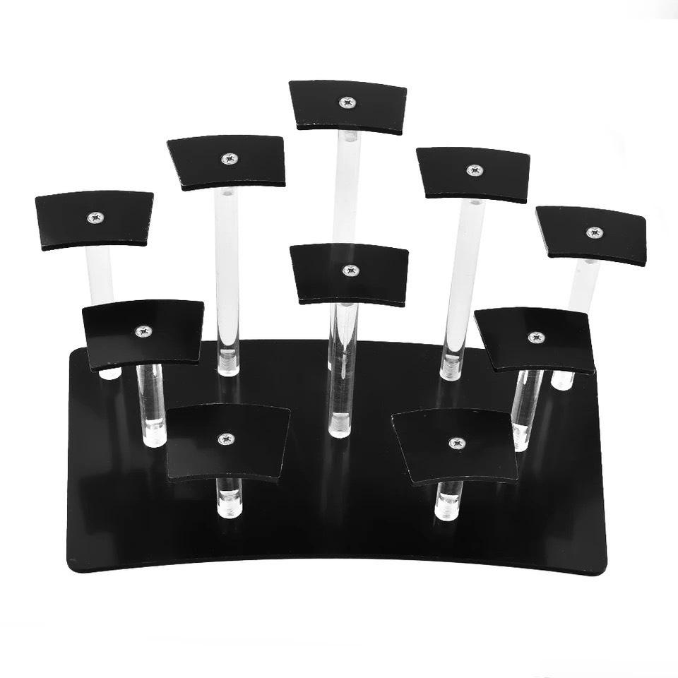 10 màu sắc,nhiều kích thước, Kệ/giá đỡ Mica trưng bày sản phẩm, nước hoa, son, mô hình quà tặng