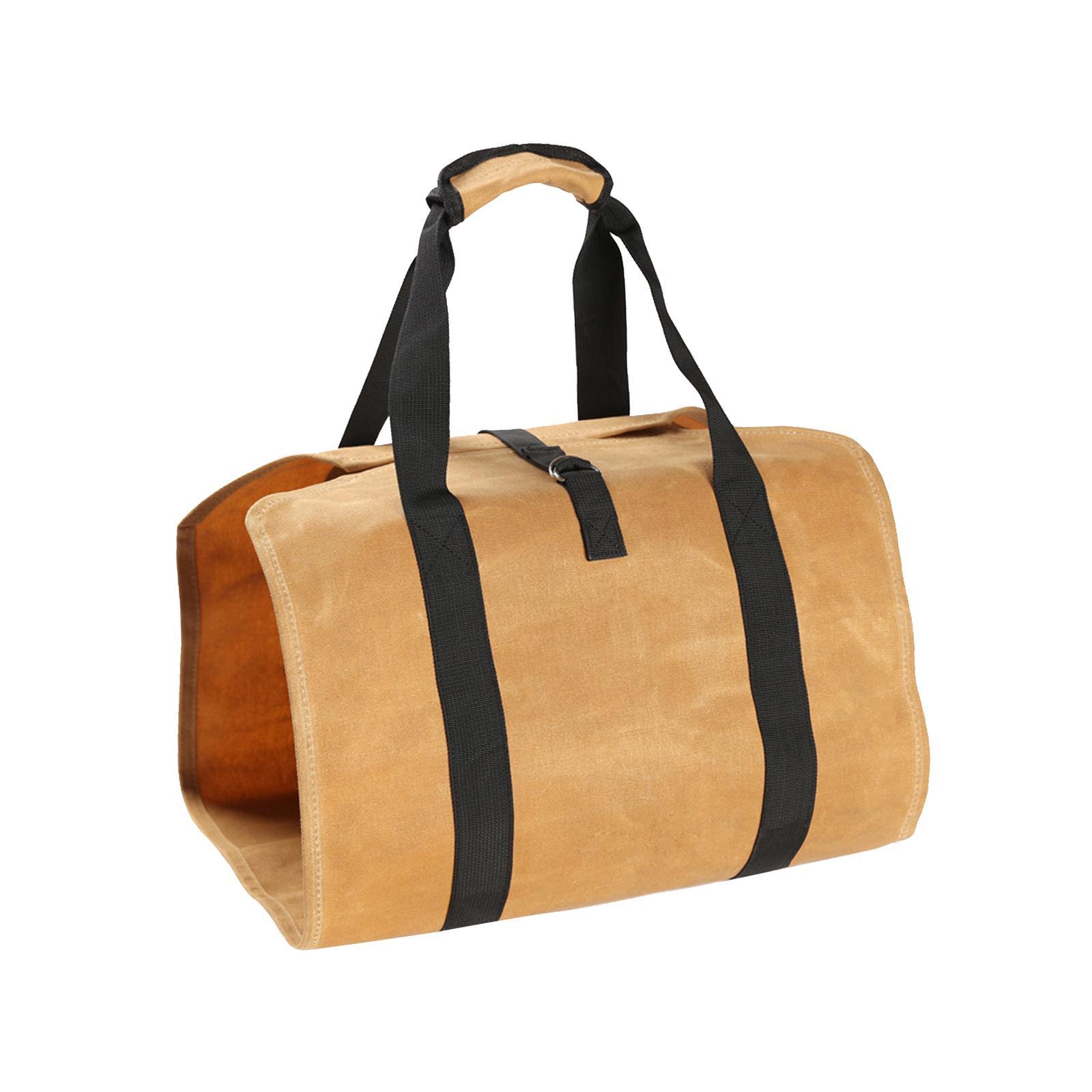 Firewood Carrier Wood Carrying Bag Fireplace Accessory with Handles Wood Basket Handbag Log Tote for Indoor Outdoor Hiking Camping Travel