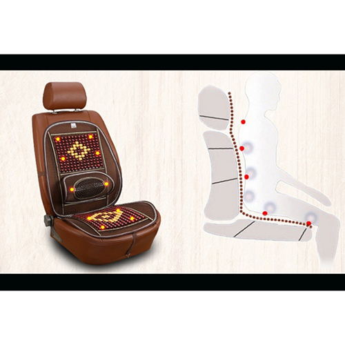 Lót Ghế Xe Ô Tô Hạt Gỗ Cao Cấp - Quà Tặng Cây Thông Treo Xe