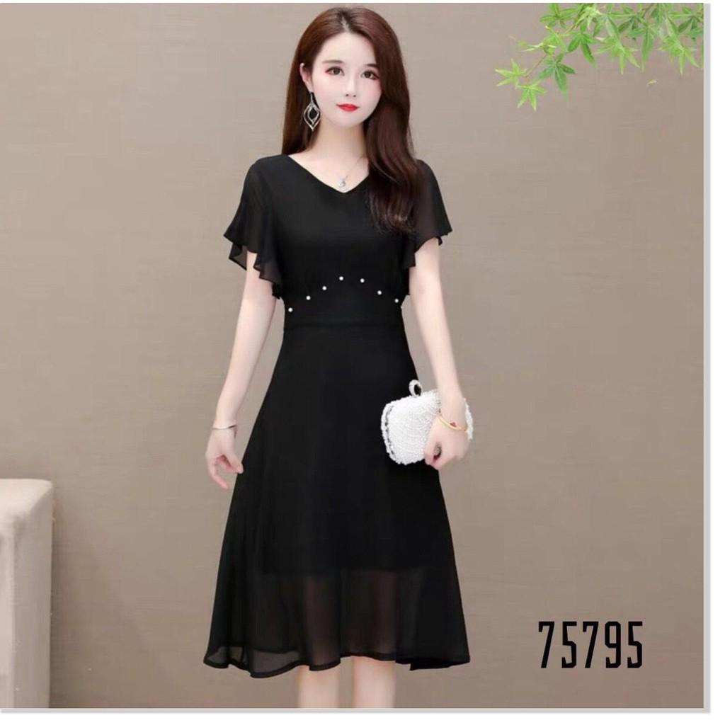 ĐẦM XÒE VINTAGE NỮ CỔ CHỮ V SIÊU SANG