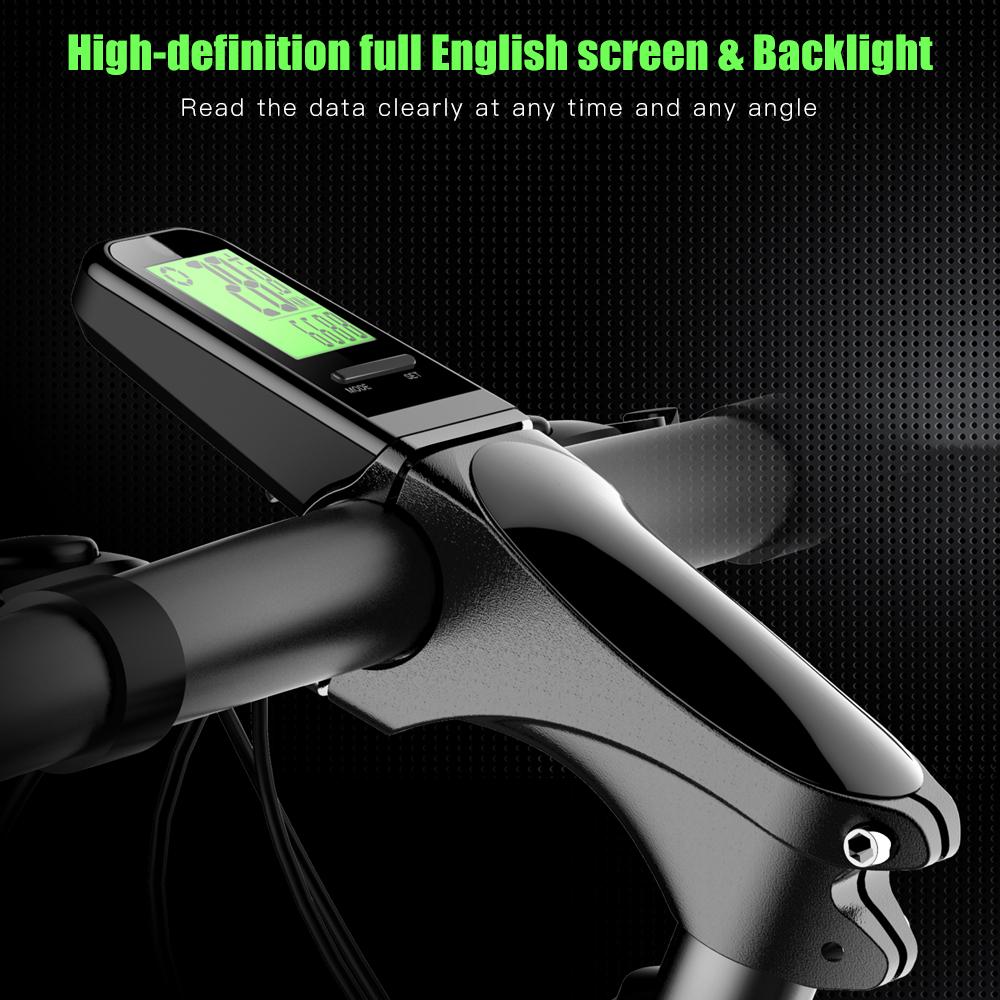 Máy tính xe đạp leo núi Đồng hồ tốc độ tay lái IP65 Màn hình LCD