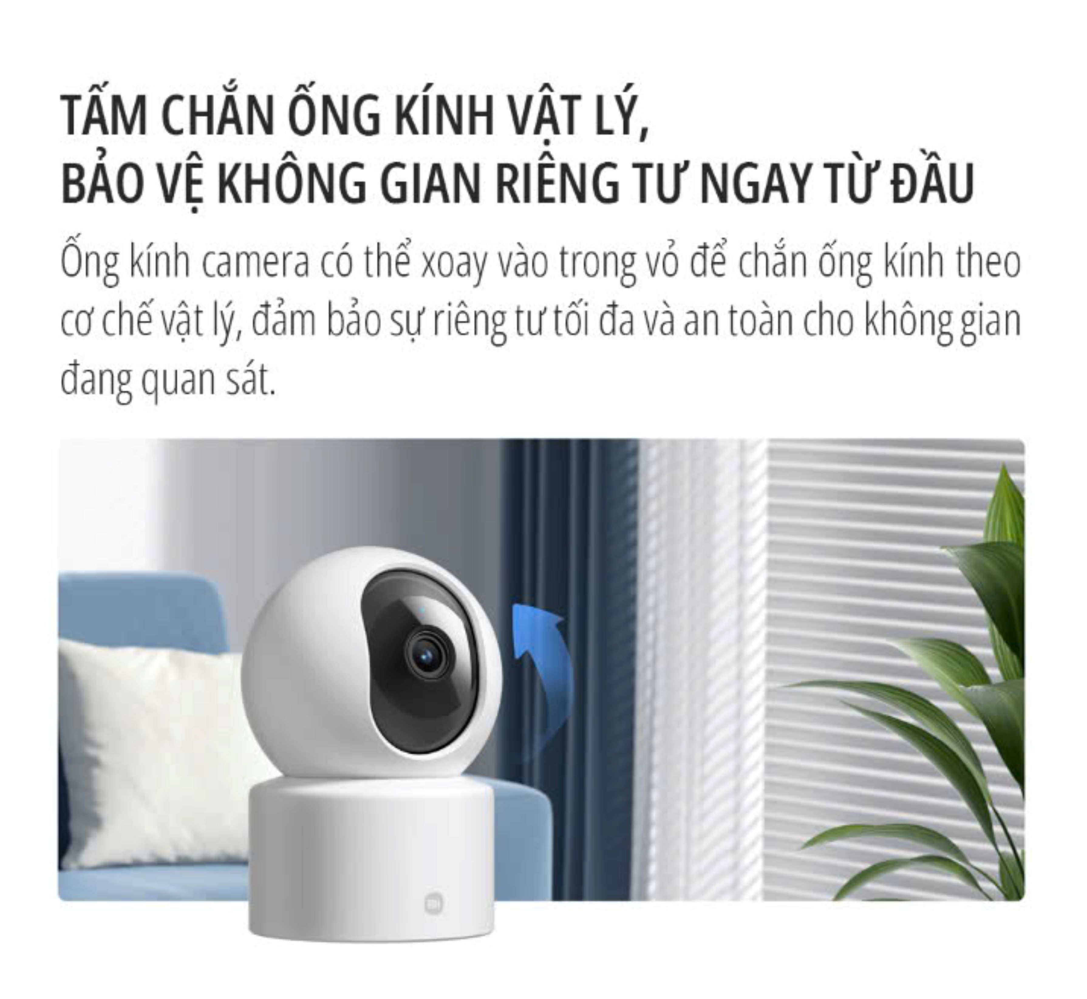 Camera thông minh Xiaomi C301 | xoay 360° | Hình ảnh 2K 3MP | Đàm thoại 2 chiều | Phiên bản quốc tế DGW phân phối | Hàng Chính Hãng