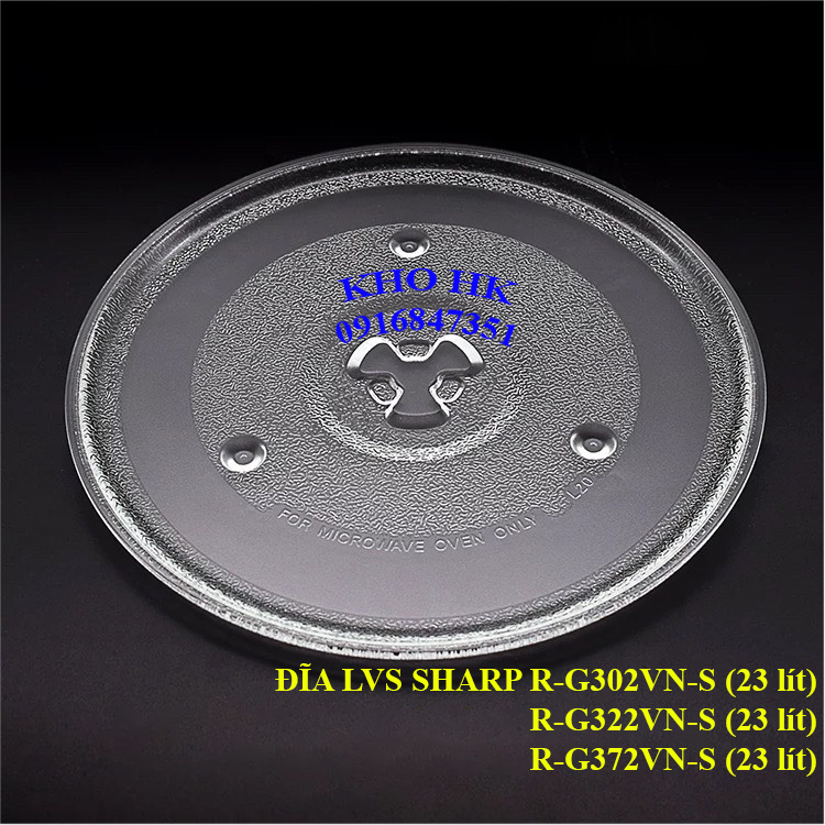 Đĩa thủy tinh dùng cho lò vi sóng SHARP R-G302VN-S (23 lít) R-G322VN-S (23 lít) R-G372VN-S (23 lít) 23L