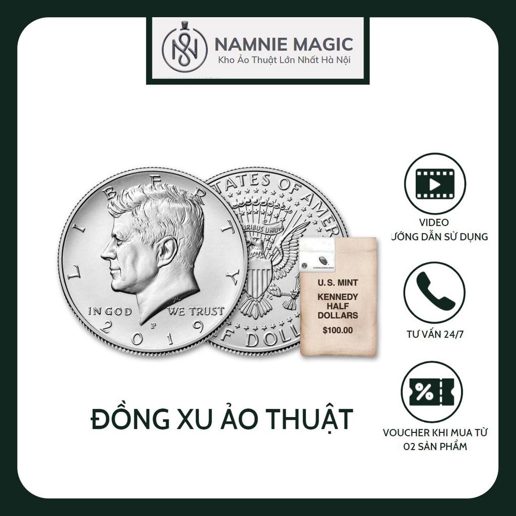 Đồng Xu Half Dollar Coin Bạc Làm Ảo Thuật, Sưu Tầm ,Đạo Cụ Biểu Diễn