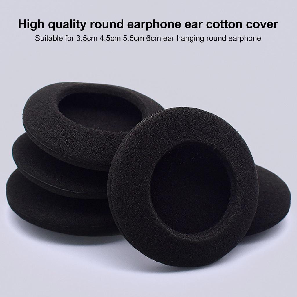 【ky】2Pcs 3.5/4.5/5/5.5/6cm Headphone Ear Sponge Pads Replacement Headset Accessory