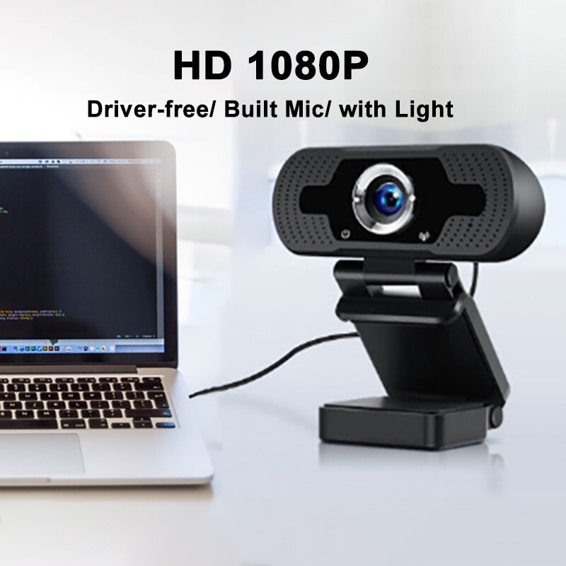 Camera Webcam W8S Full HD 1080P - Có Micro, Cổng Kết Nối USB Không Cần Cài Driver