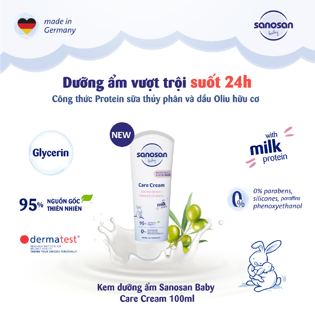 Kem dưỡng ẩm cho bé Sanosan