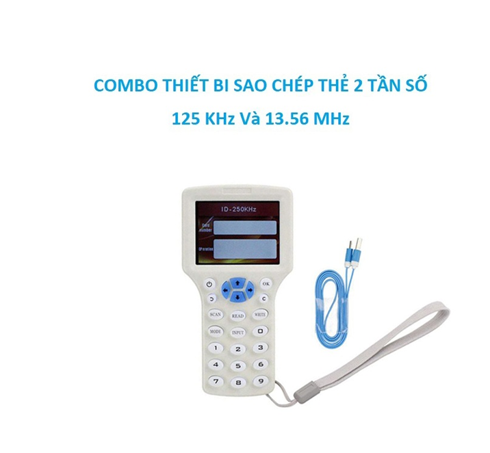 Thiết bị cầm tay sao chép thẻ từ, thẻ thang máy, thẻ chung cư, thẻ ra vào... Hỗ trợ copy 2 loại thẻ 125 Khz và 13.56 Mhz - ATDTECH