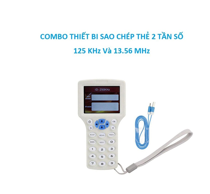 Thiết bị cầm tay sao chép thẻ từ, thẻ thang máy, thẻ chung cư, thẻ ra vào... Hỗ trợ copy 2 loại thẻ 125 Khz (T5577) và 13.56 Mhz(UID) - ATDTECH