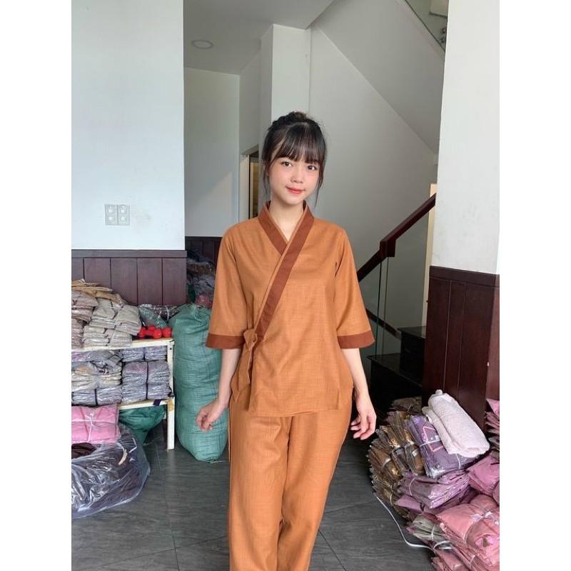 Đồ Lam Đi Chùa - mẫu Linen có nơ