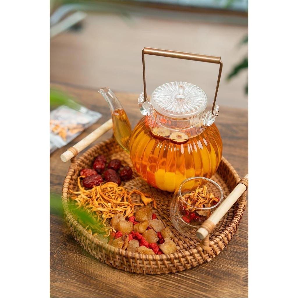Trà đông trùng hạ thảo tứ vị Bamboo - đẹp da bồi bổ sức khỏe, tăng cường sinh lý, ngủ ngon thải độc